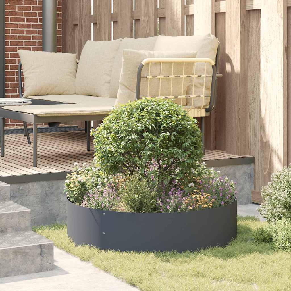 Gartenpflanzer 5 pcs Anthrazit 80 x 80 x 20 cm Stahl