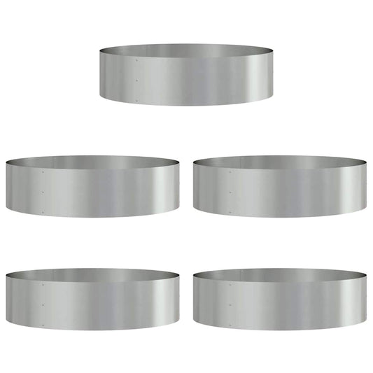 Gartenpflanzer 5 pcs Silber 80 x 80 x 20 cm Verzinkter Stahl