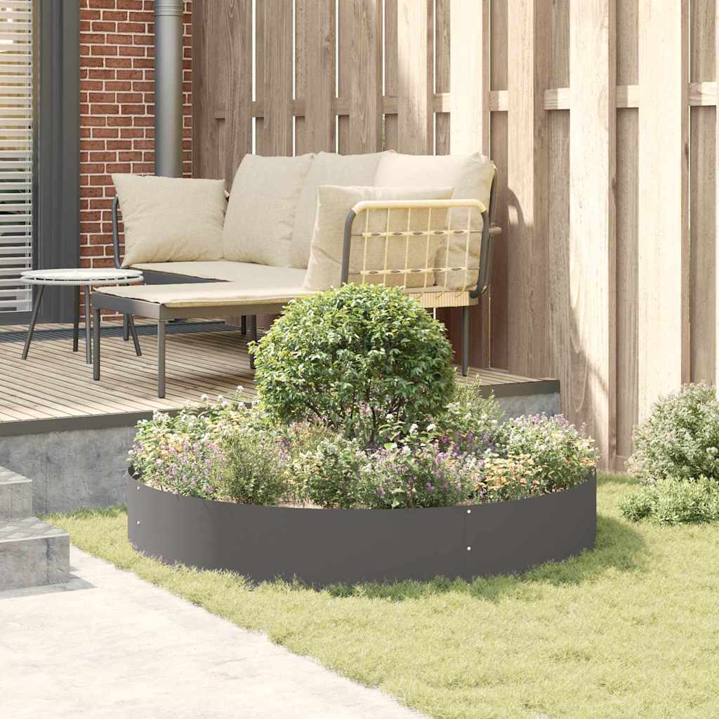 Gartenblumentopf Schwarz 120 x 120 x 20 cm Stahl