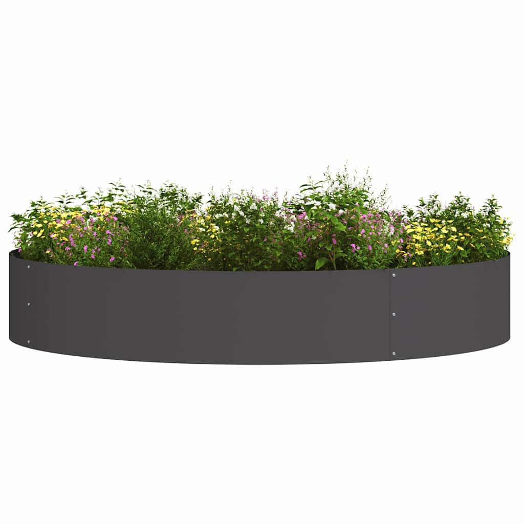 Gartenblumentopf Schwarz 120 x 120 x 20 cm Stahl