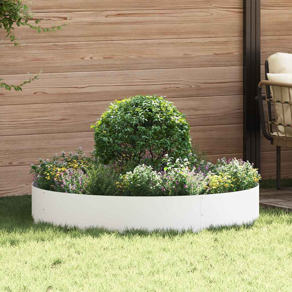 Gartenblumentopf Weiß 120 x 120 x 20 cm Stahl