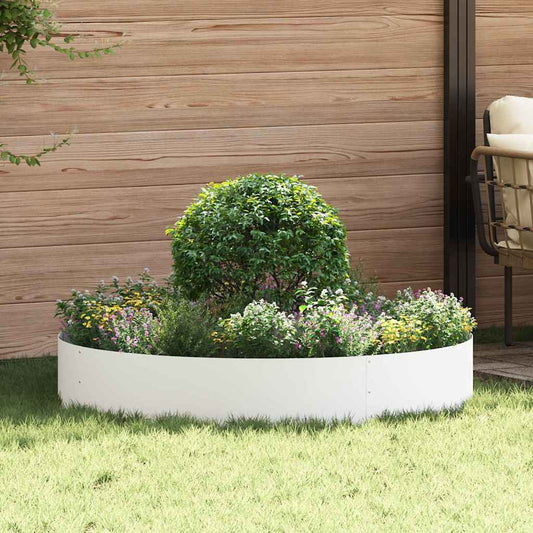 Gartenblumentopf Weiß 120 x 120 x 20 cm Stahl