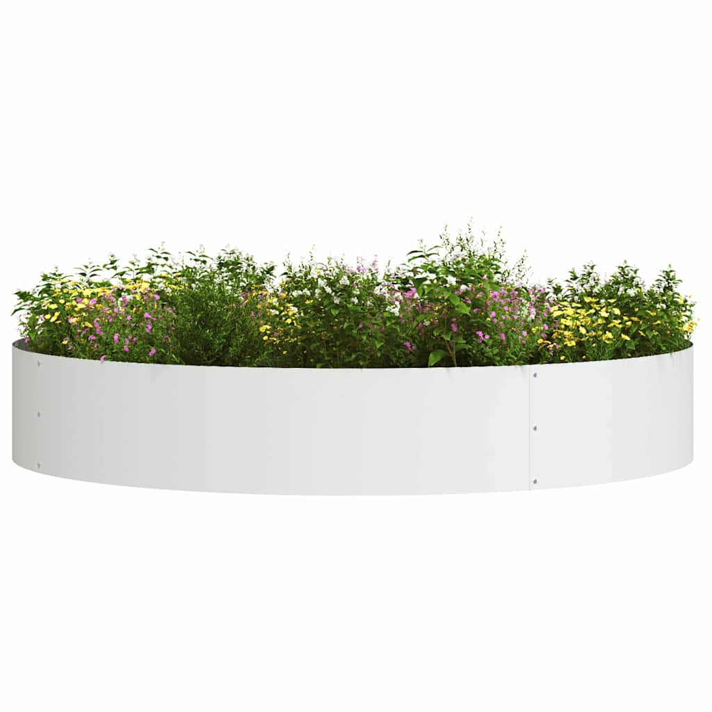 Gartenblumentopf Weiß 120 x 120 x 20 cm Stahl