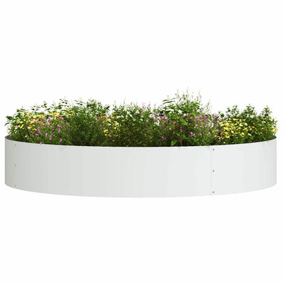 Gartenblumentopf Weiß 120 x 120 x 20 cm Stahl
