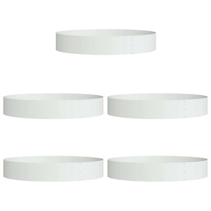 Garten 5 pcs Weiß 120 x 120 x 20 cm Stahl
