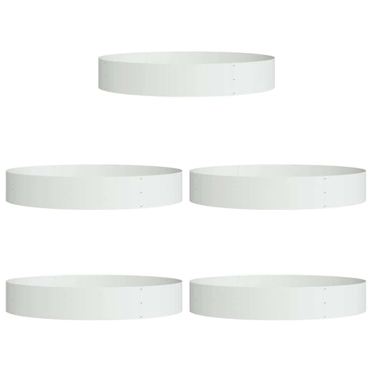 Garten 5 pcs Weiß 120 x 120 x 20 cm Stahl