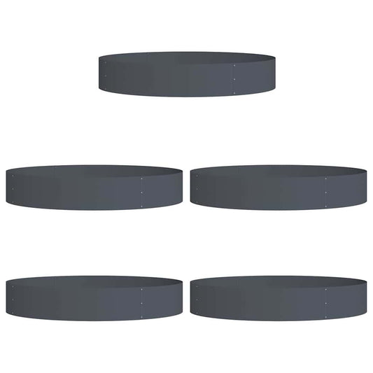 Garten 5 pcs Anthrazit 120 x 120 x 20 cm Stahl