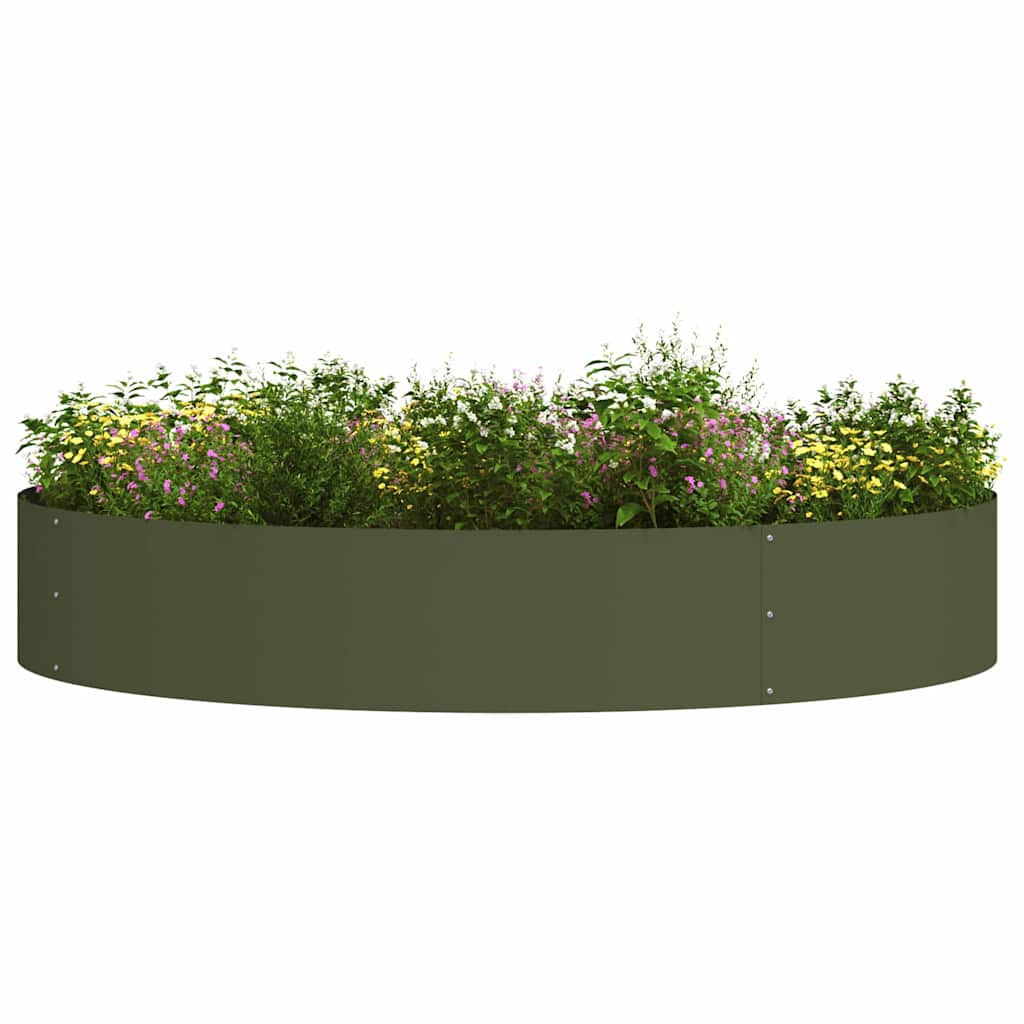 Gartenpflanzer 5 pcs Olivgrün 120 x 120 x 20 cm Stahl