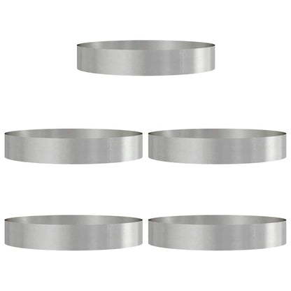 Gartenpflanzer 5 pcs Silber 120 x 120 x 20 cm Edelstahl