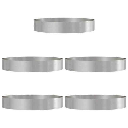 Gartenpflanzer 5 pcs Silber 120 x 120 x 20 cm Edelstahl