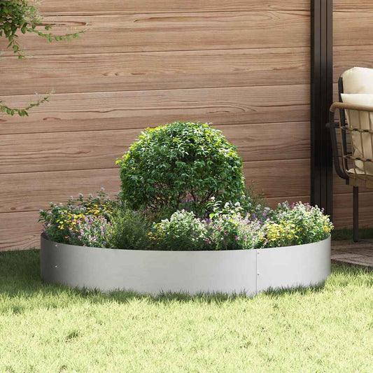 Gartenpflanzer 5 pcs Silber 120 x 120 x 20 cm Verzinkter Stahl