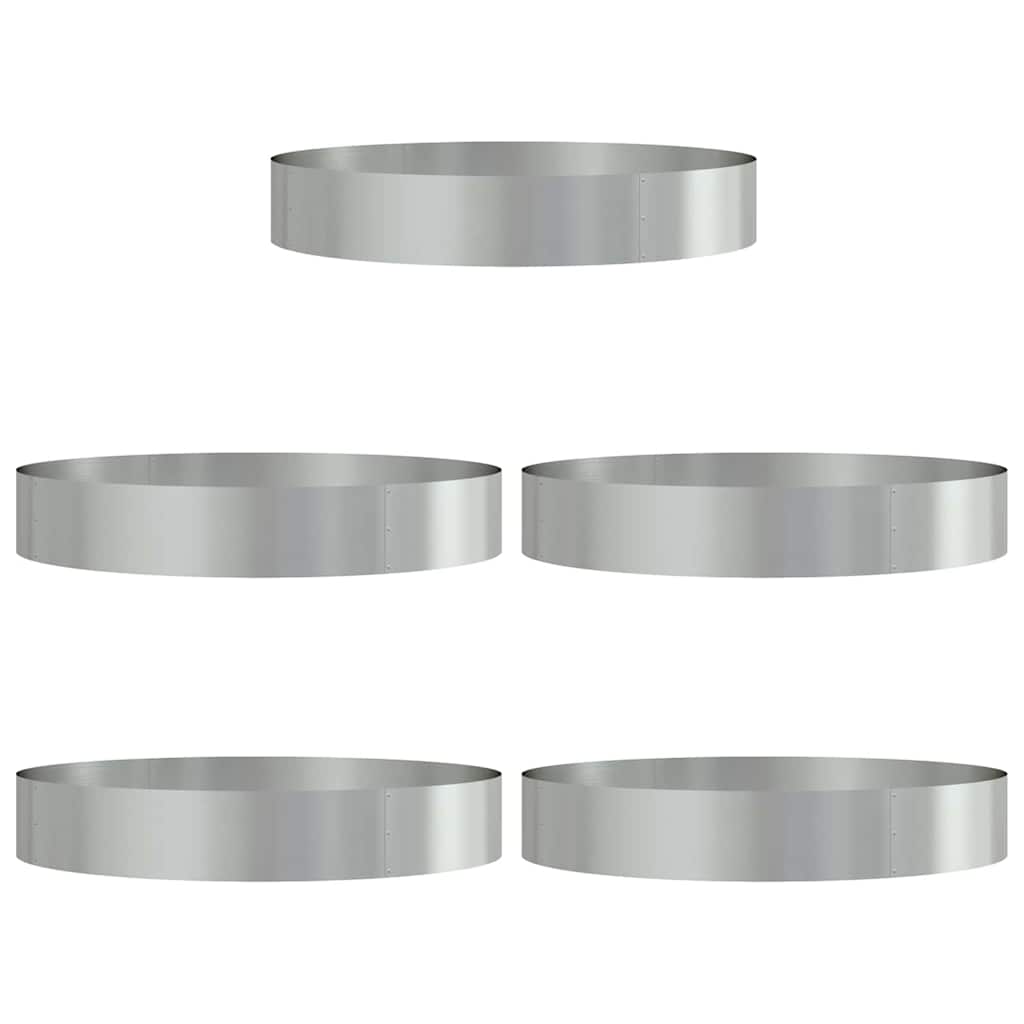 Gartenpflanzer 5 pcs Silber 120 x 120 x 20 cm Verzinkter Stahl