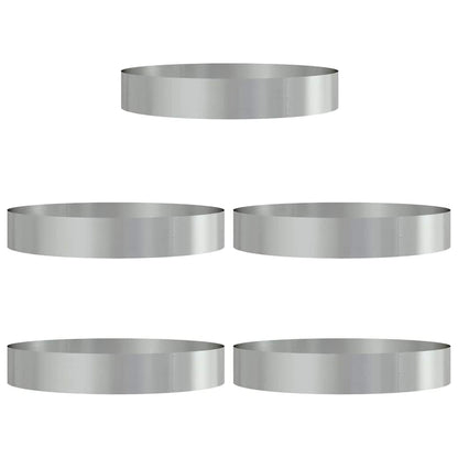 Gartenpflanzer 5 pcs Silber 120 x 120 x 20 cm Verzinkter Stahl