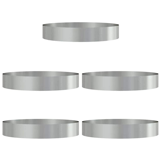 Gartenpflanzer 5 pcs Silber 120 x 120 x 20 cm Verzinkter Stahl