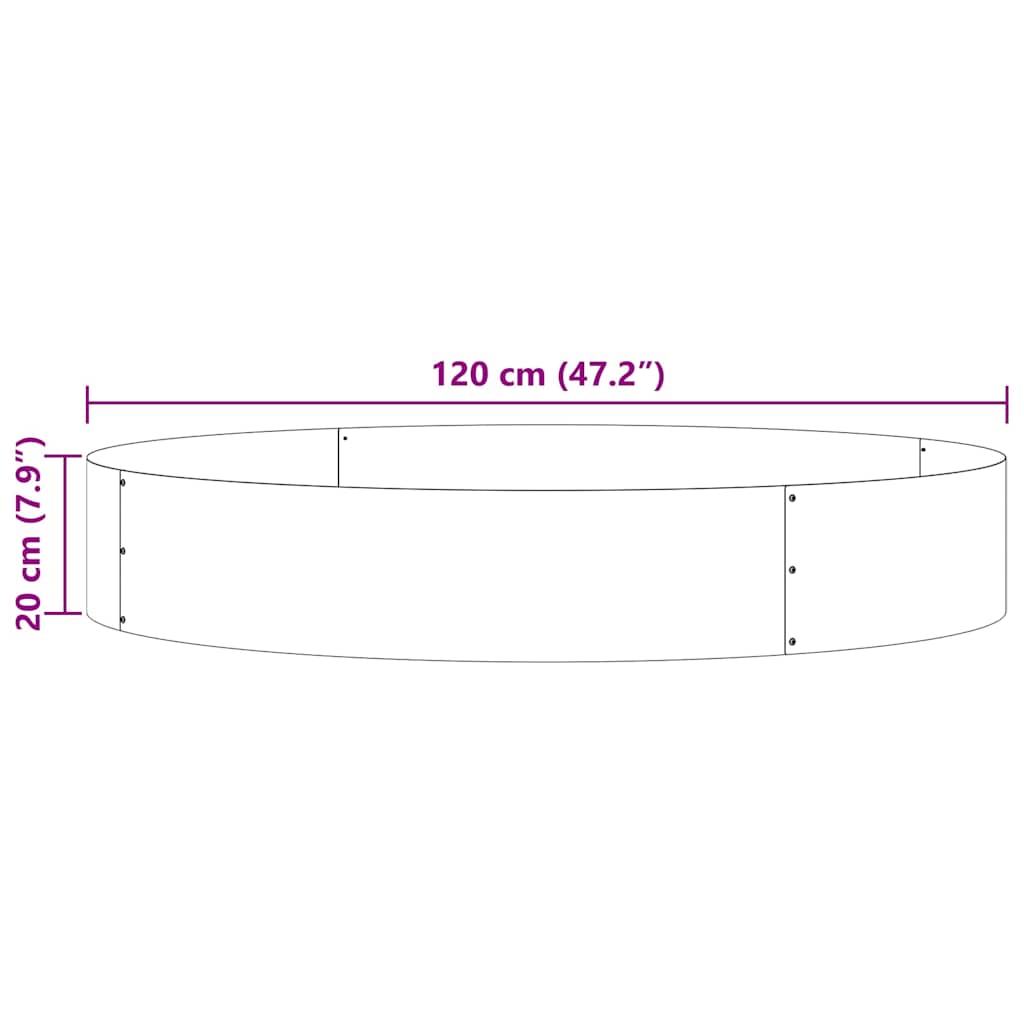 Gartenpflanzer 5 pcs Silber 120 x 120 x 20 cm Verzinkter Stahl