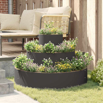 Gartenblumentopf Schwarz 90 x 90 x 20 cm Stahl