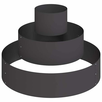 Gartenblumentopf Schwarz 90 x 90 x 20 cm Stahl