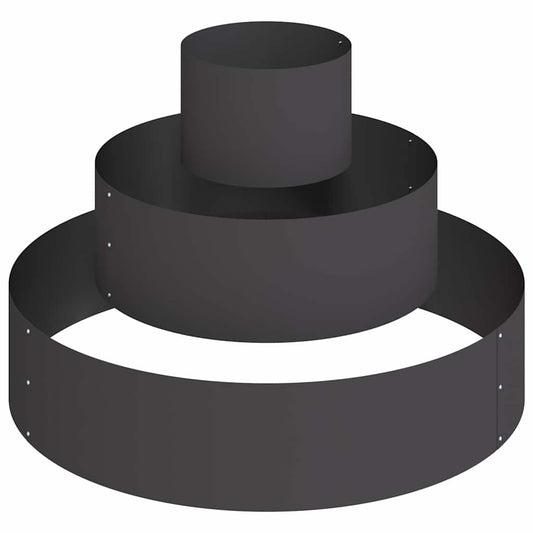 Gartenblumentopf Schwarz 90 x 90 x 20 cm Stahl