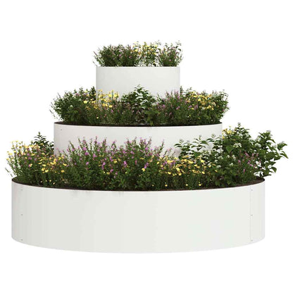 Gartenblumentopf Weiß 90 x 90 x 20 cm Stahl