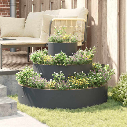 Gartenblumentopf Anthrazit 90 x 90 x 20 cm Stahl