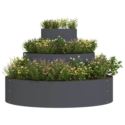 Gartenblumentopf Anthrazit 90 x 90 x 20 cm Stahl