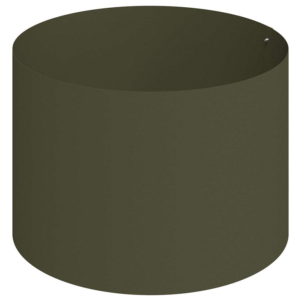 Gartenblumentopf Olivgrün 90 x 90 x 20 cm Stahl