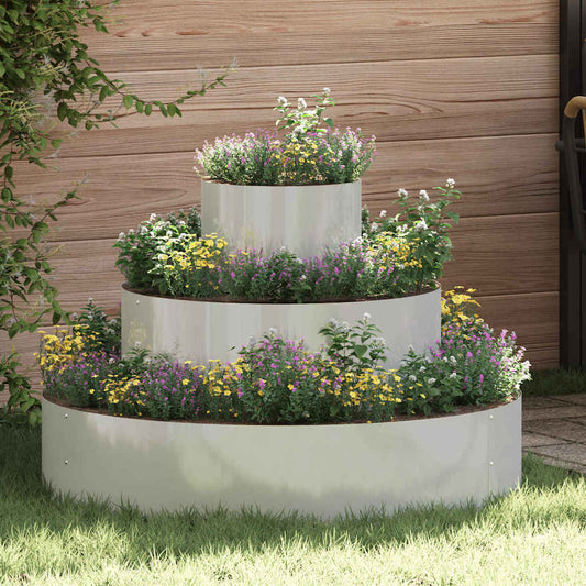 Gartenblumentopf Silber 90 x 90 x 20 cm Verzinkter Stahl