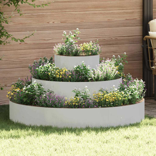 Gartenblumentopf Silber 120 x 120 x 20 cm Edelstahl