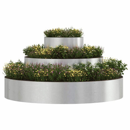 Gartenblumentopf Silber 120 x 120 x 20 cm Edelstahl