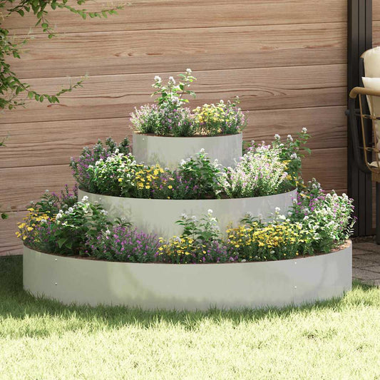 Gartenblumentopf Silber 120 x 120 x 20 cm Verzinkter Stahl