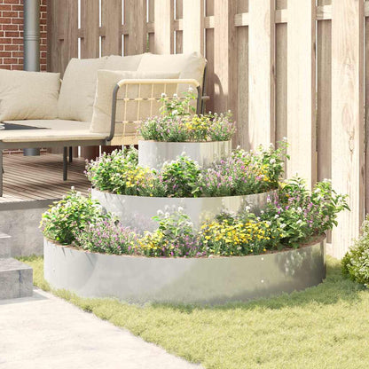 Gartenblumentopf Silber 120 x 120 x 20 cm Verzinkter Stahl