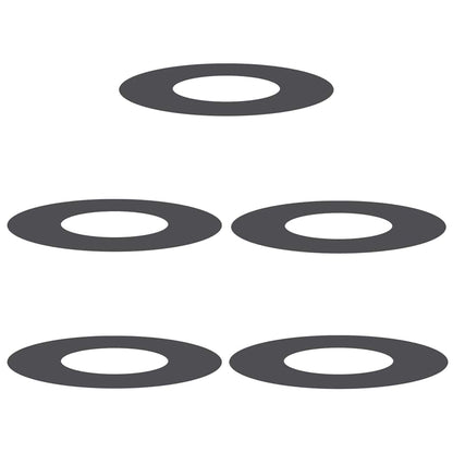 Flache Baumringe 5 pcs Schwarz Ø30 / 60 cm Stahl