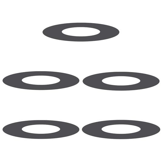 Flache Baumringe 5 pcs Schwarz Ø30 / 60 cm Stahl