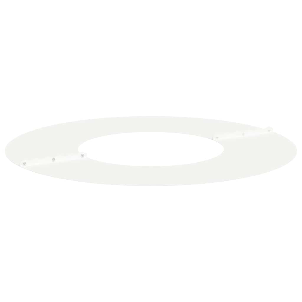 Flacher Baumring Weiß Ø30 / 60 cm Stahl