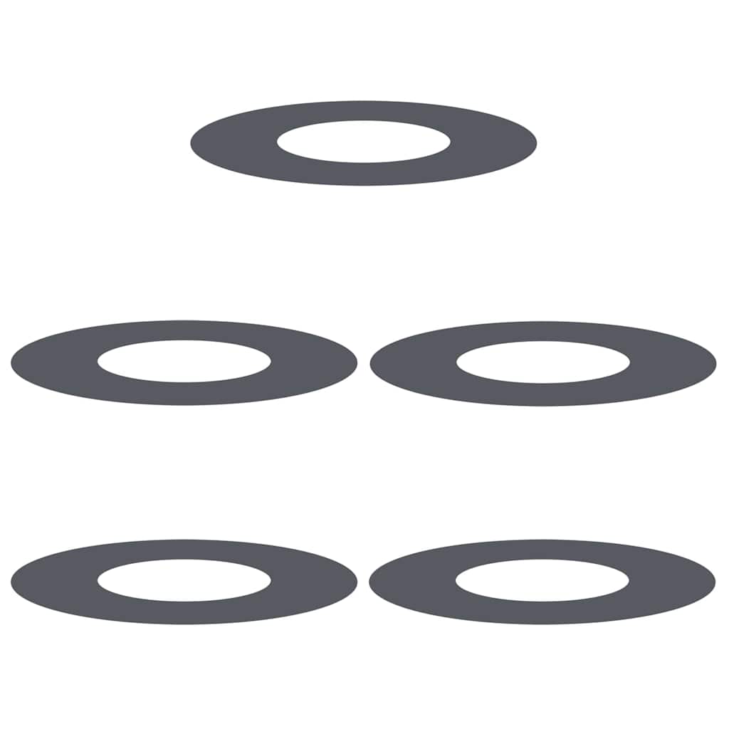 Flache Baumringe 5 pcs Anthrazit Ø30 / 60 cm Stahl