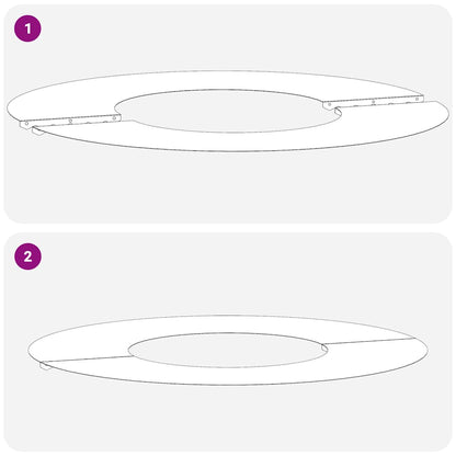Flacher Baumring Olivgrün Ø30 / 60 cm Stahl