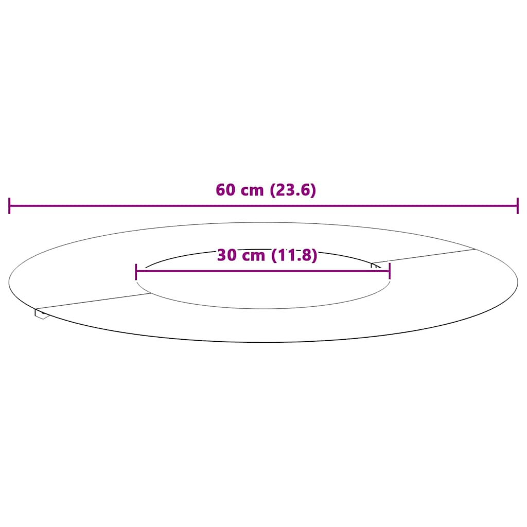 Flacher Baumring Olivgrün Ø30 / 60 cm Stahl