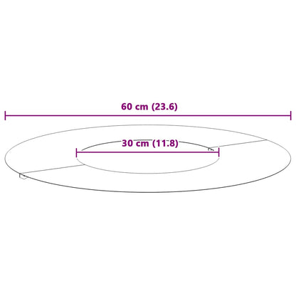 Flacher Baumring Olivgrün Ø30 / 60 cm Stahl