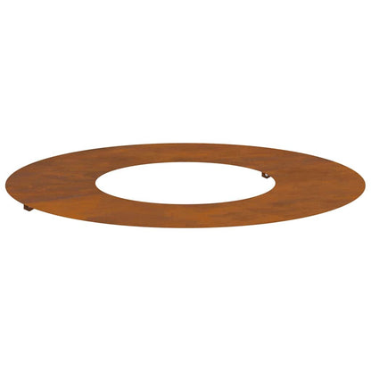 Flacher Baumring Braun Ø30 / 60 cm Witterungsbeständiger Stahl