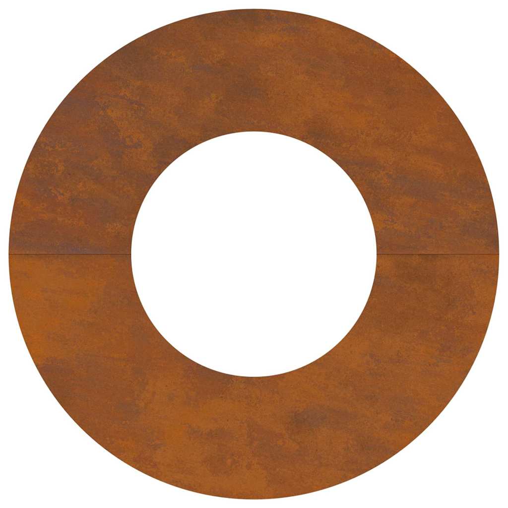 Flacher Baumring Braun Ø30 / 60 cm Witterungsbeständiger Stahl