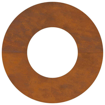 Flacher Baumring Braun Ø30 / 60 cm Witterungsbeständiger Stahl