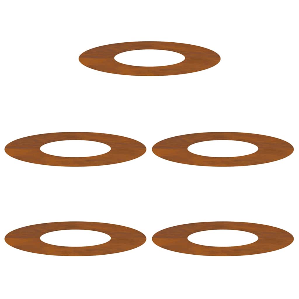 Flache Baumringe 5 pcs Braun Ø30 / 60 cm