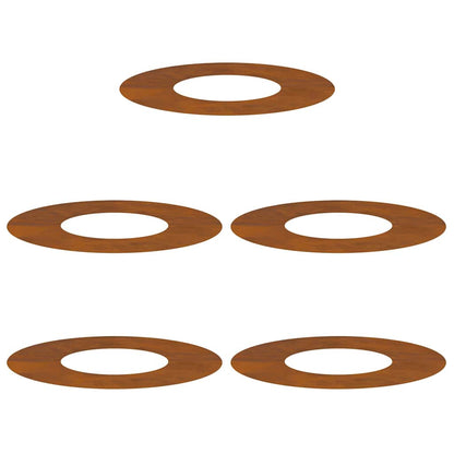 Flache Baumringe 5 pcs Braun Ø30 / 60 cm