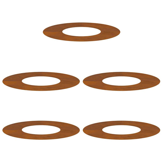 Flache Baumringe 5 pcs Braun Ø30 / 60 cm