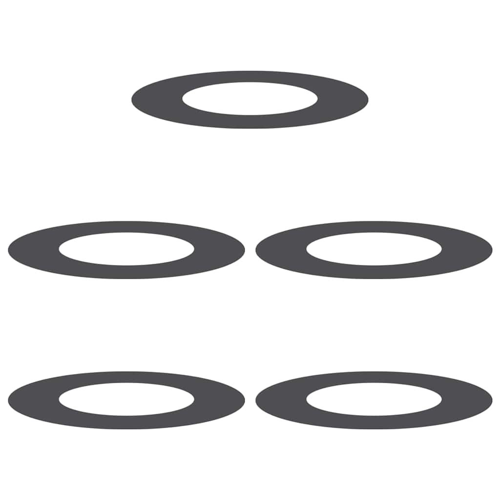 Flache Baumringe 5 pcs Schwarz Ø40 / 70 cm Stahl