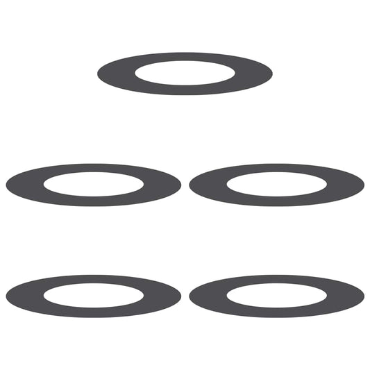 Flache Baumringe 5 pcs Schwarz Ø40 / 70 cm Stahl