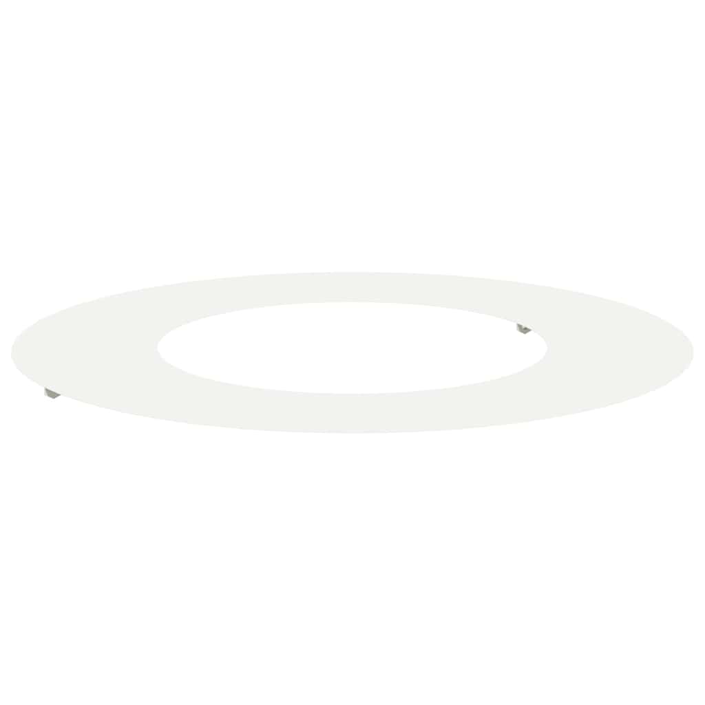 Flacher Baumring Weiß Ø40 / 70 cm Stahl