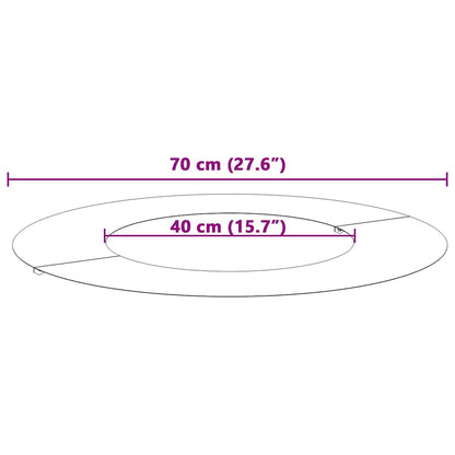 Flacher Baumring Weiß Ø40 / 70 cm Stahl