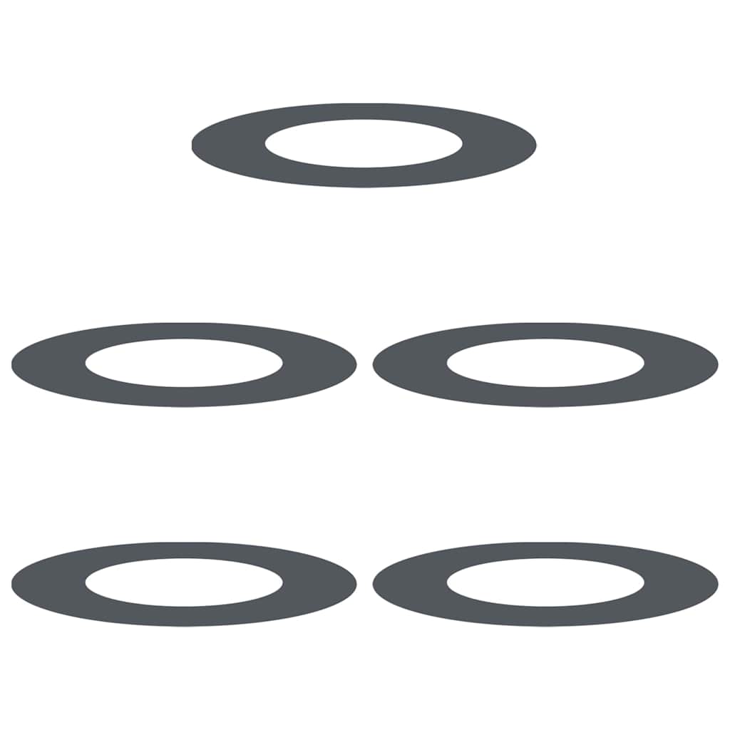 Flache Baumringe 5 pcs Anthrazit Ø40 / 70 cm Stahl