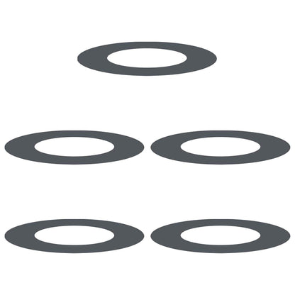 Flache Baumringe 5 pcs Anthrazit Ø40 / 70 cm Stahl